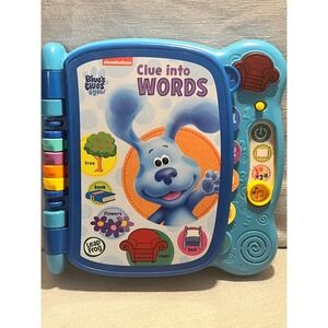 LeapFrog Blues Clues and You Clue Into Words Electronic Learning Book Toy Blue